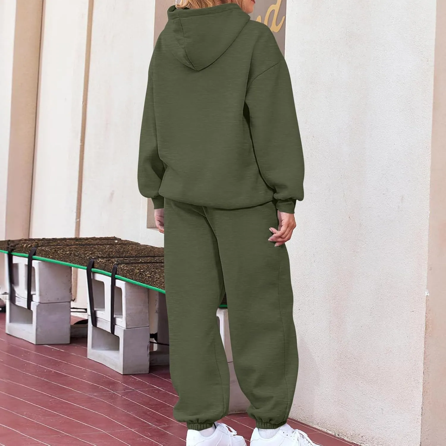 2 Piece Set Oversized With Pockets Hoodie Y2k Sweatsuit: Fashion Sweatsuit Casual Trendy Loose Fit Baggy Set