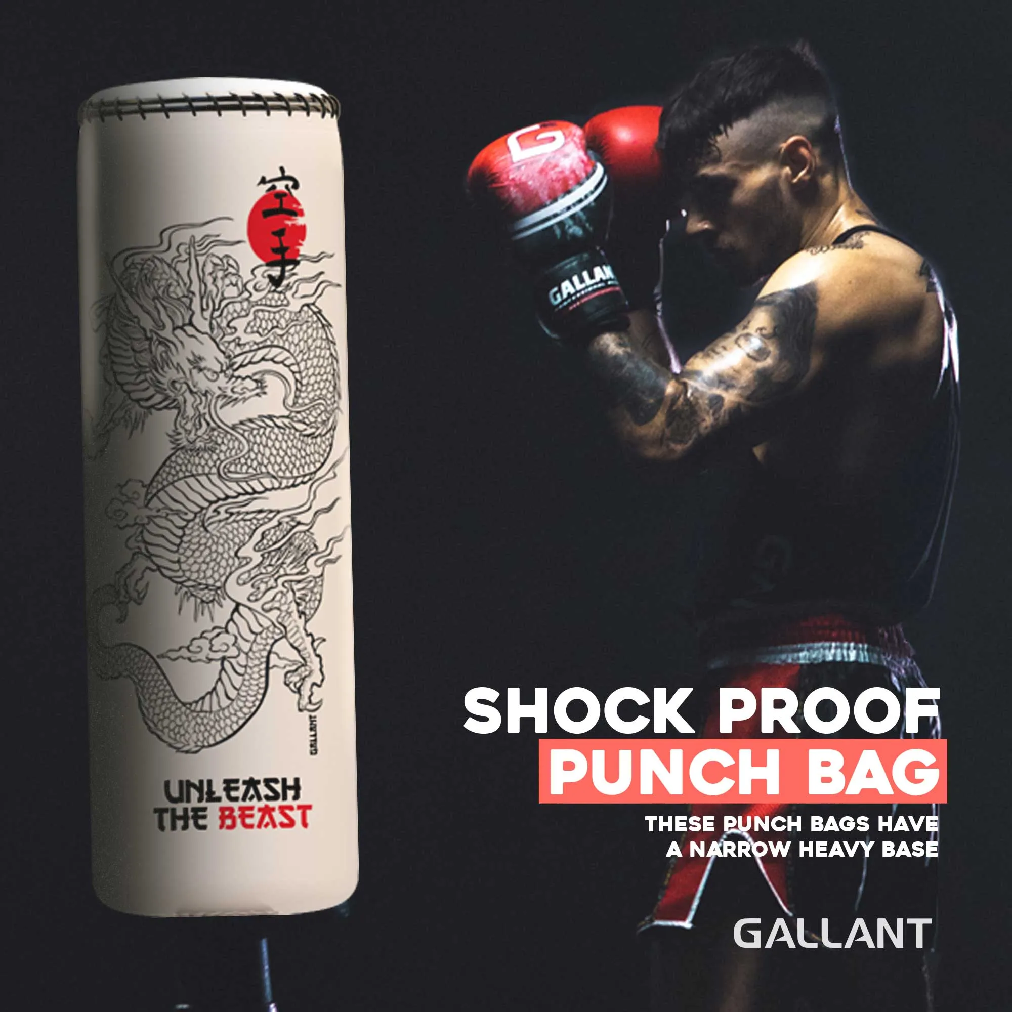 5.5ft Heritage Oriental Dragon Free-Standing Punchbag