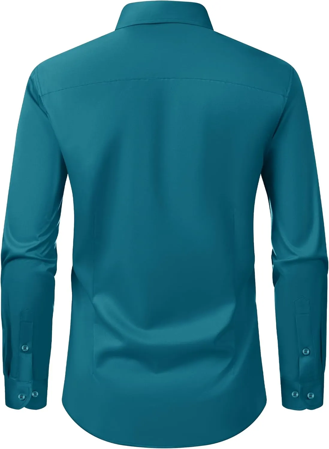 Alimens & Gentle Men's Dress Shirts Transitional Weather Long Sleeve Stretch Wrinkle-Free Button Down Top