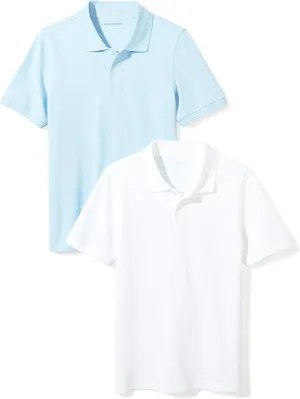 Amazon Essentials Boys and Toddlers' Short-Sleeve Pique Polo Shirts, Multipacks