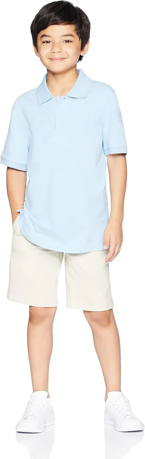 Amazon Essentials Boys and Toddlers' Short-Sleeve Pique Polo Shirts, Multipacks