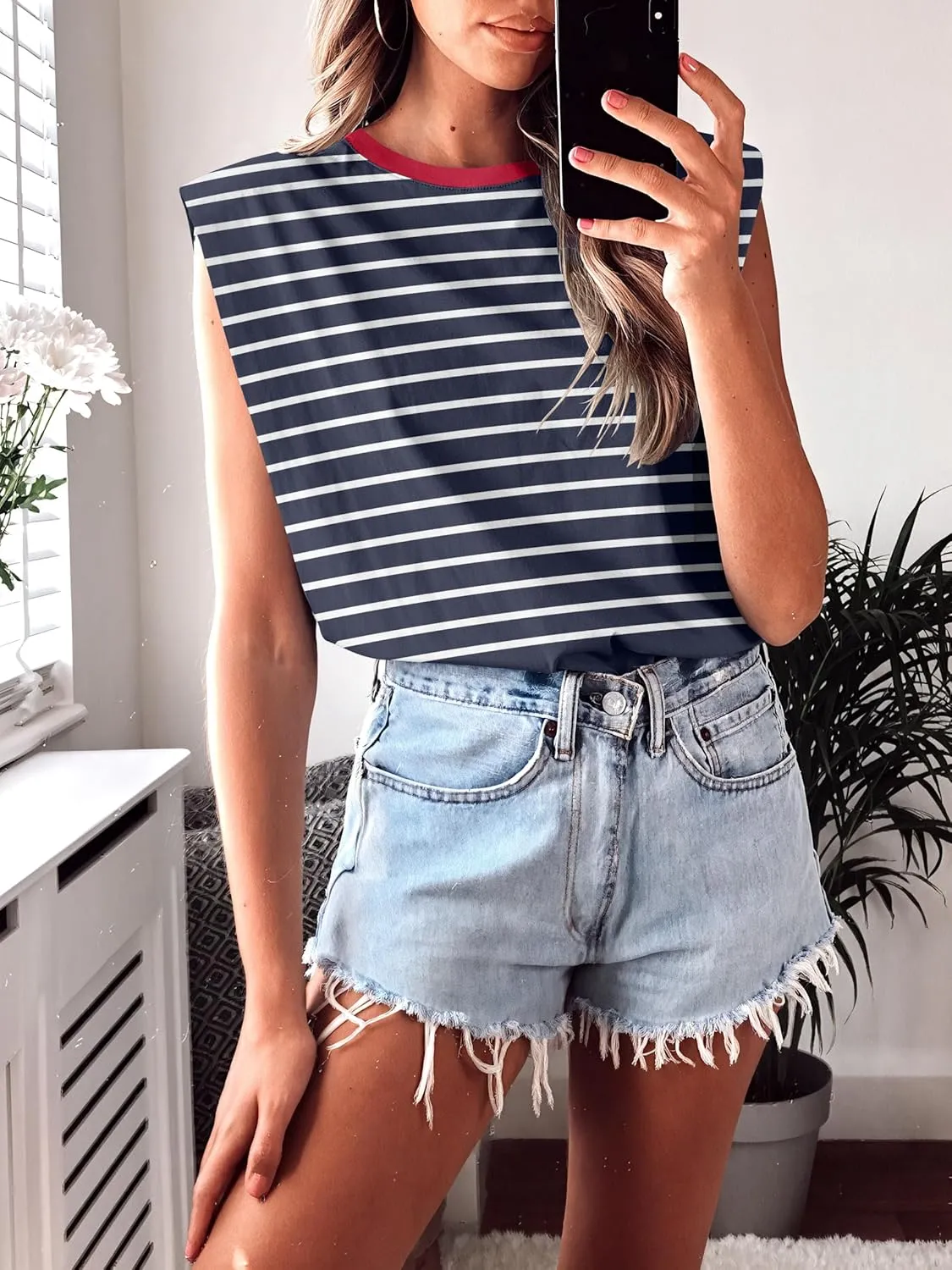 ANRABESS Women's Tank Tops Casual Sleeveless Oversized Loose Fit Summer Shirts Outfits