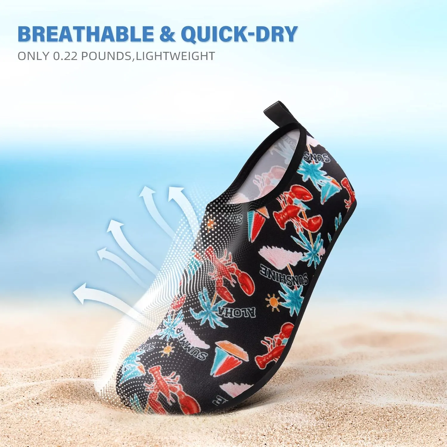ATHMILE Water Shoes for Women Men Barefoot Quick-Dry Aqua Socks for Beach Swim Pool River Yoga Lake Surf Sport Shoes Cruise Essentials Swimming Size