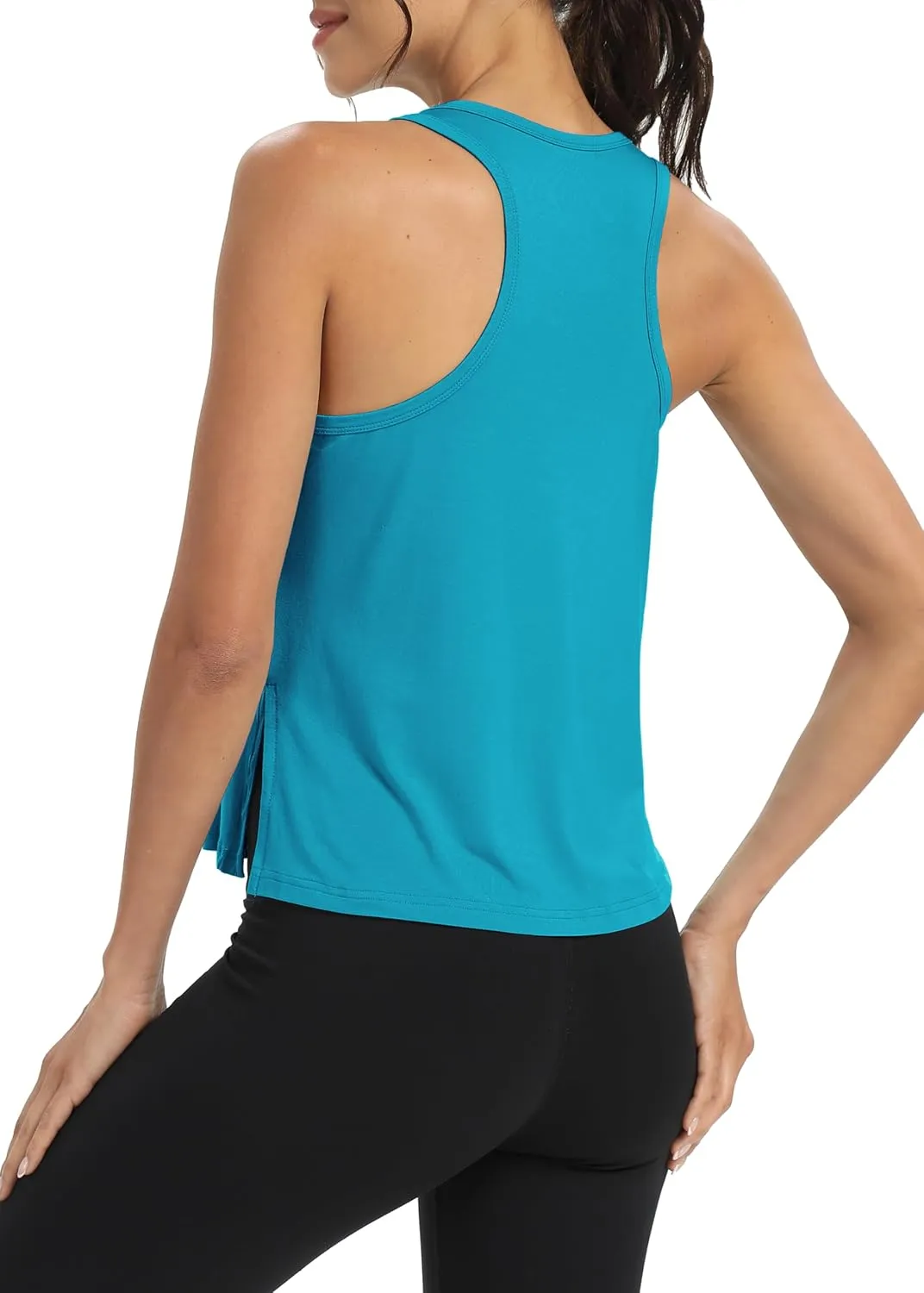Bestisun Women Split Side Athletic Workout Tank Tops Racerback Yoga Shirts for Women