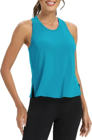 Bestisun Women Split Side Athletic Workout Tank Tops Racerback Yoga Shirts for Women