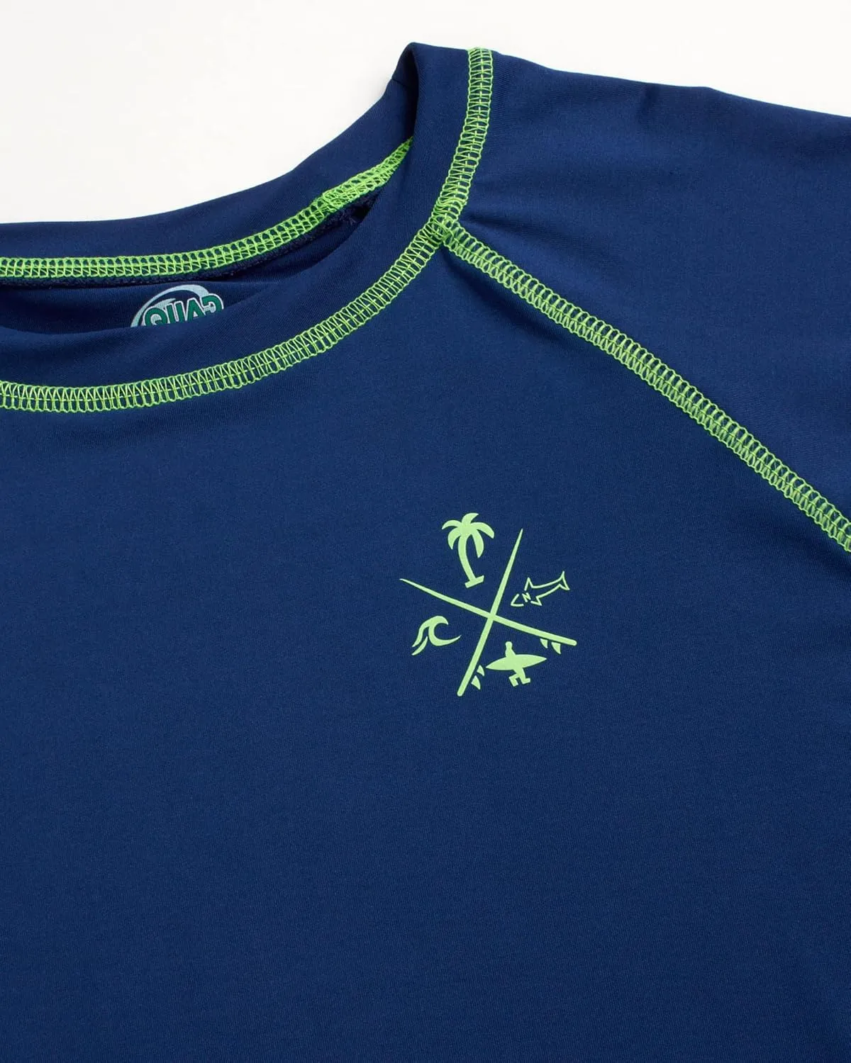 Boys Swim Shirt - Quick Dry Sun Protection Short Sleeve Rash Guard for Boys Surf Youth Kids Swimwear (Sizes: 5-18)