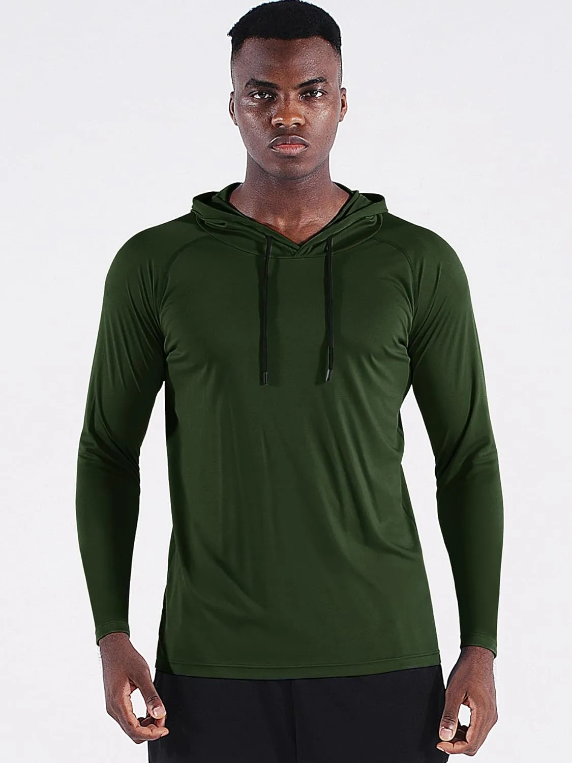 CADMUS Men's Workout Long Sleeve Fishing Shirts UPF 50  Sun Protection Dry Fit Hoodies