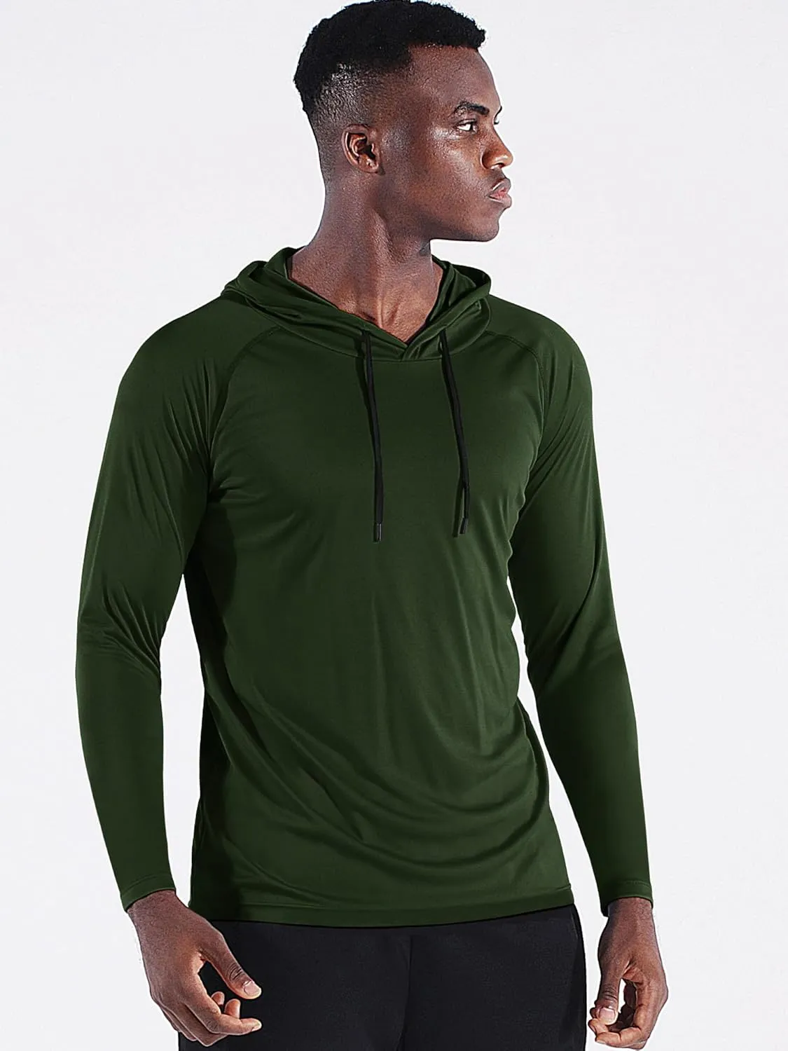CADMUS Men's Workout Long Sleeve Fishing Shirts UPF 50  Sun Protection Dry Fit Hoodies
