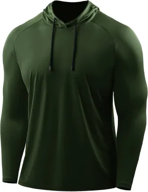 CADMUS Men's Workout Long Sleeve Fishing Shirts UPF 50  Sun Protection Dry Fit Hoodies
