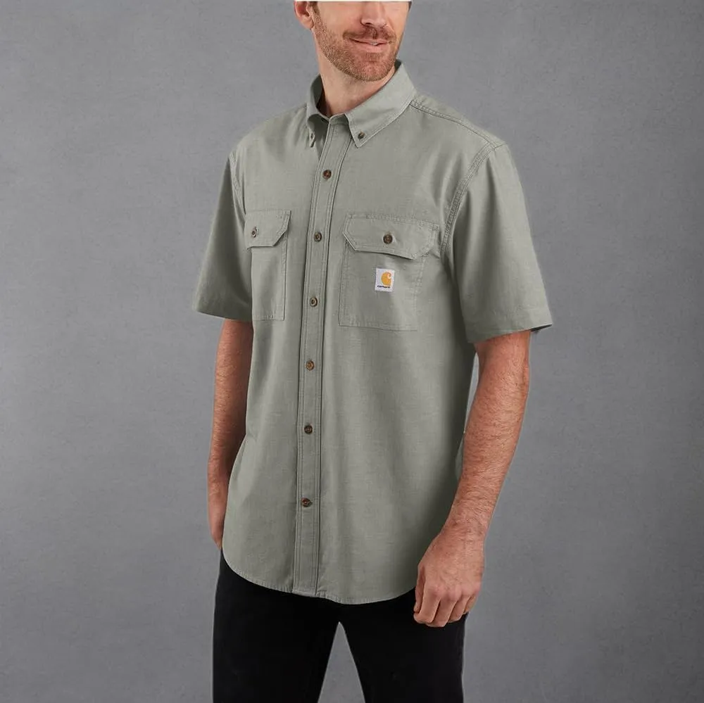 Carhartt Men's Loose Fit Midweight Chambray Short Sleeve Shirt