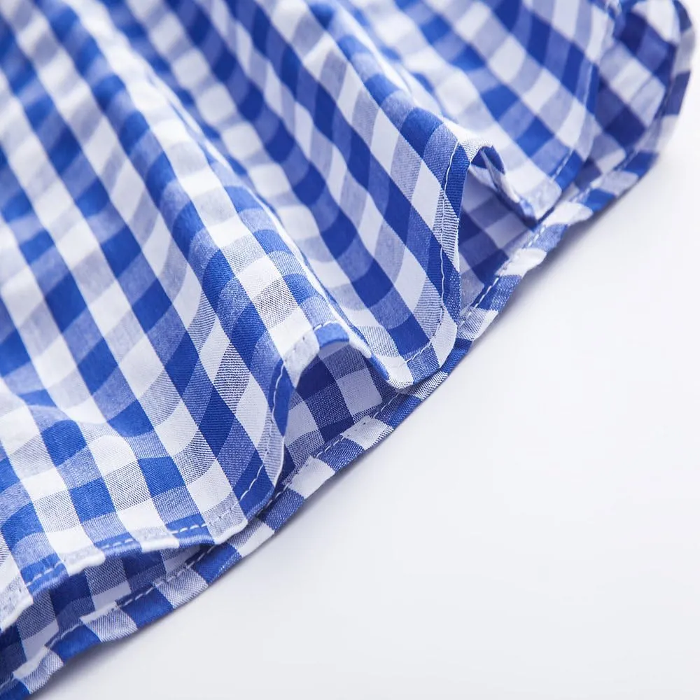 CATERTO Men Plaid Cotton Casual Slim Fit Long Sleeve Button Down Dress Shirts