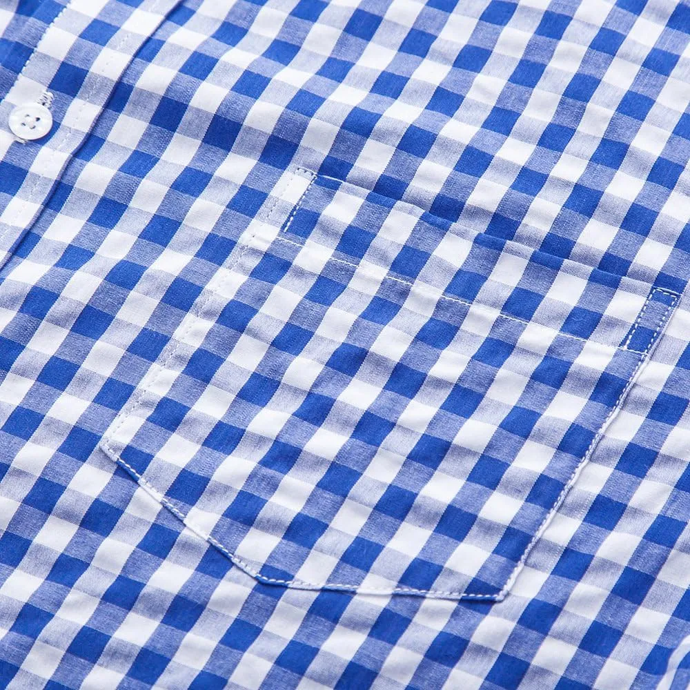 CATERTO Men Plaid Cotton Casual Slim Fit Long Sleeve Button Down Dress Shirts