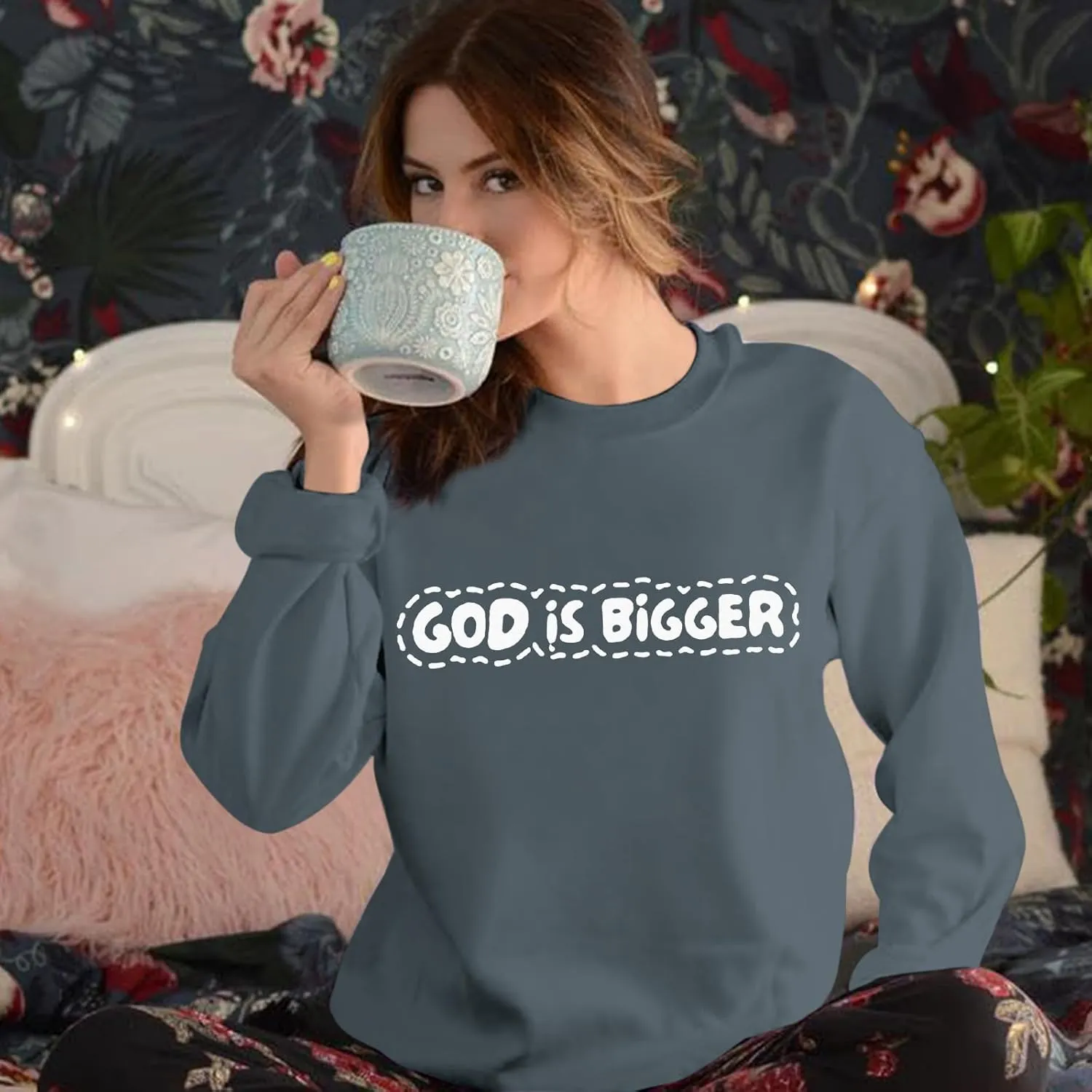 Christian Sweatshirts for Women Jesus God Faith Shirts Inspirational Religious Graphic Hoodie Loose Pullover Tops