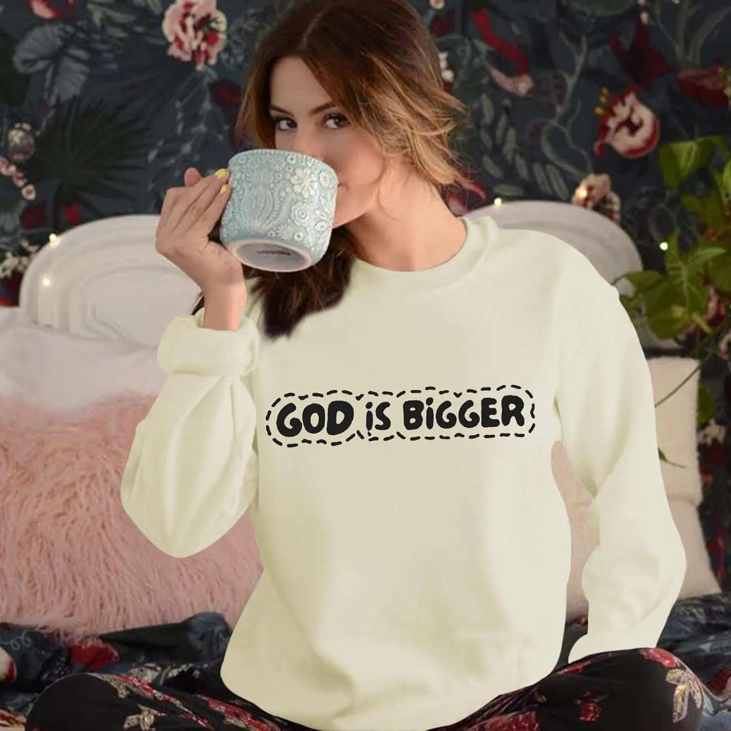 Christian Sweatshirts for Women Jesus God Faith Shirts Inspirational Religious Graphic Hoodie Loose Pullover Tops