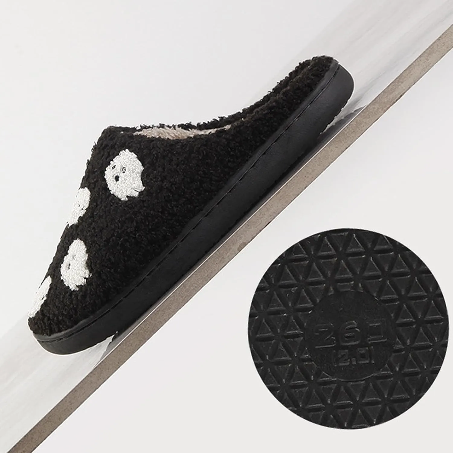 Christmas Slippers For Women Men Indoor Soft Warm Cotton Bedroom Reindeer Slippers House Memory Foam Slippers Cozy Fluffy Fall Winter Home Slippers