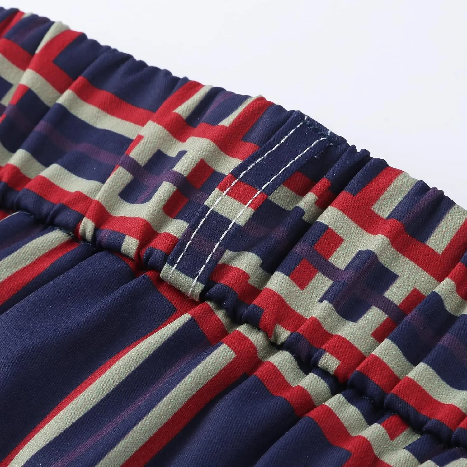Color Block Pants for Men Comfy Plaid Cotton Stretch Shaping Flat Front Casual Slim Fit Business Dress Tapered Chinos Trouser