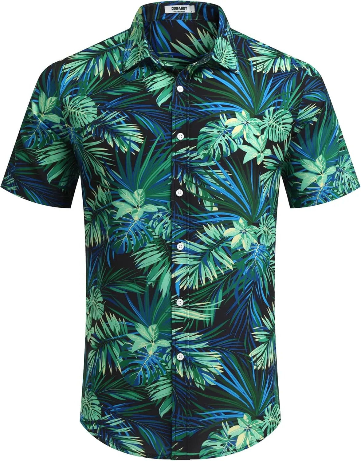 COOFANDY Mens Hawaiian Shirts Short Sleeve Button Down Aloha Shirt Casual Beach Clothes