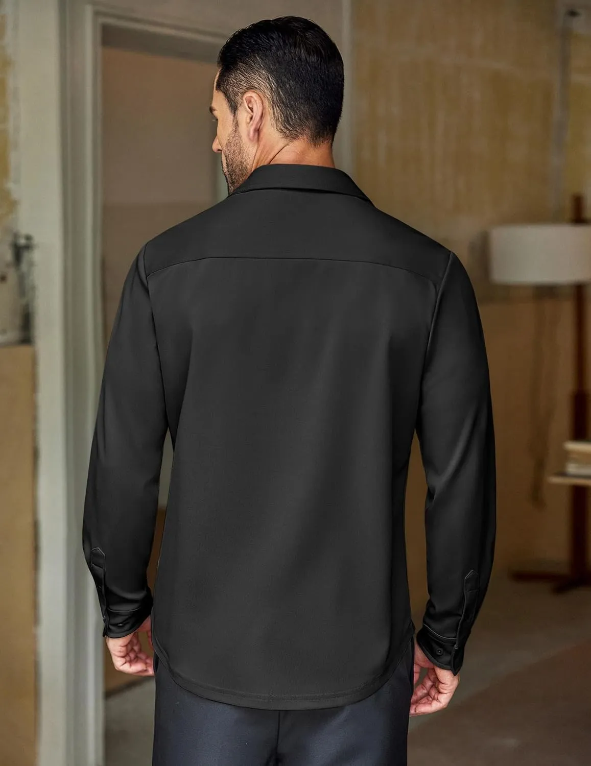 COOFANDY Mens Long Sleeve Casual Button Down Shirt Wrinkle Free Untucked Dress Shirts