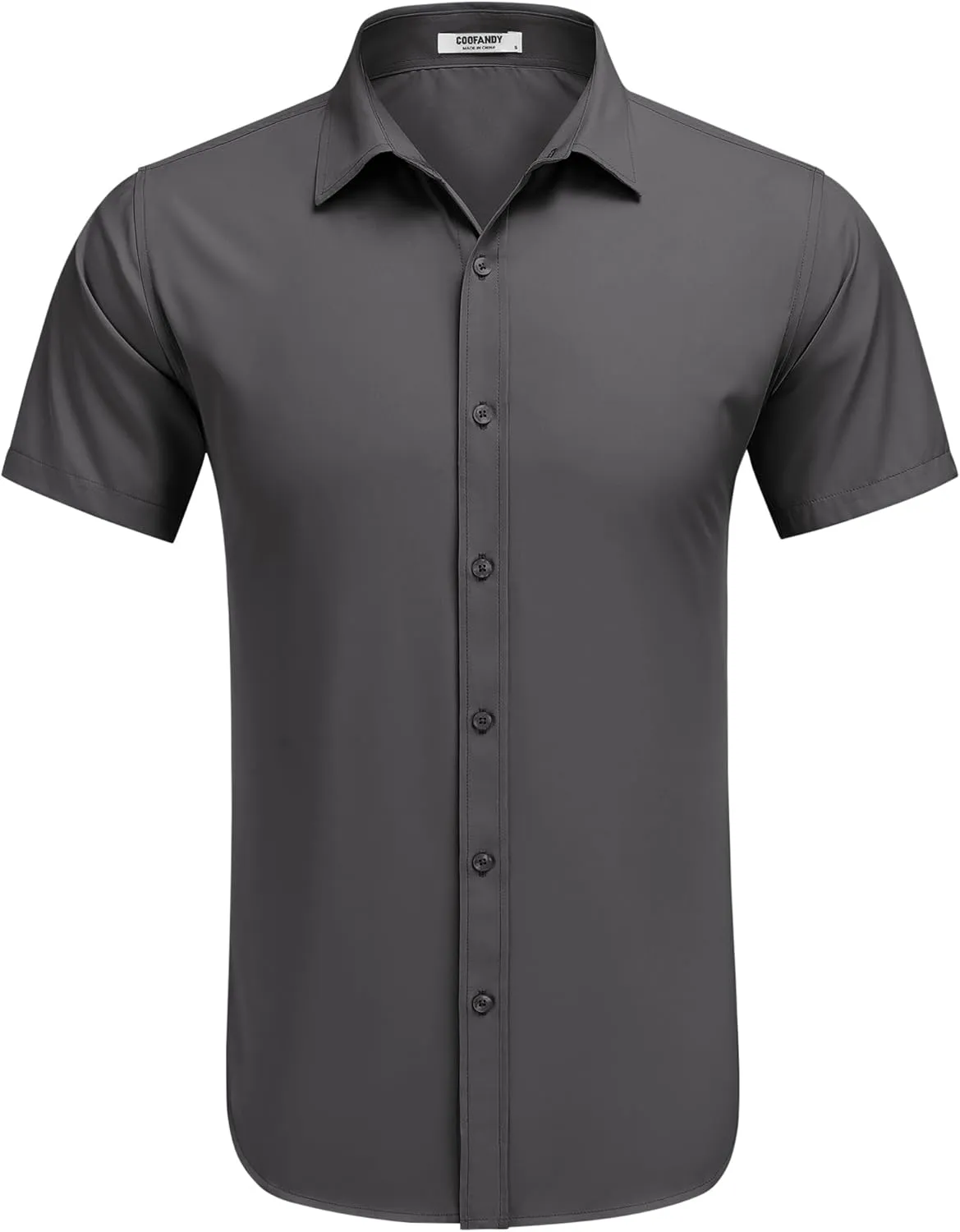 COOFANDY Men's Short Sleeve Dress Shirts Stain Shield Button Down Shirt for Summer Business Wedding Party