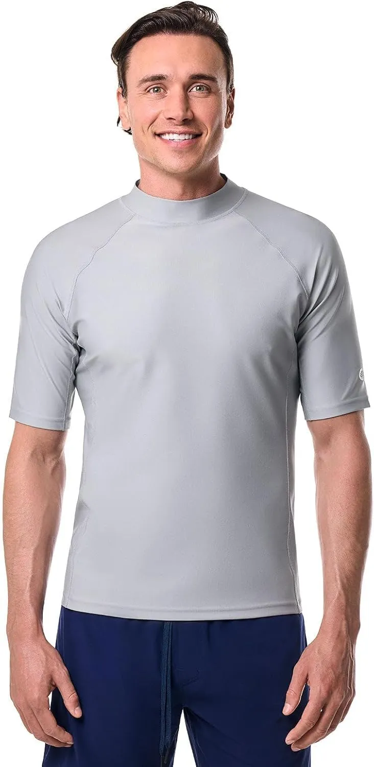 Coolibar UPF 50  Men's Tulum Short Sleeve Surf Rash Guard - Sun Protective