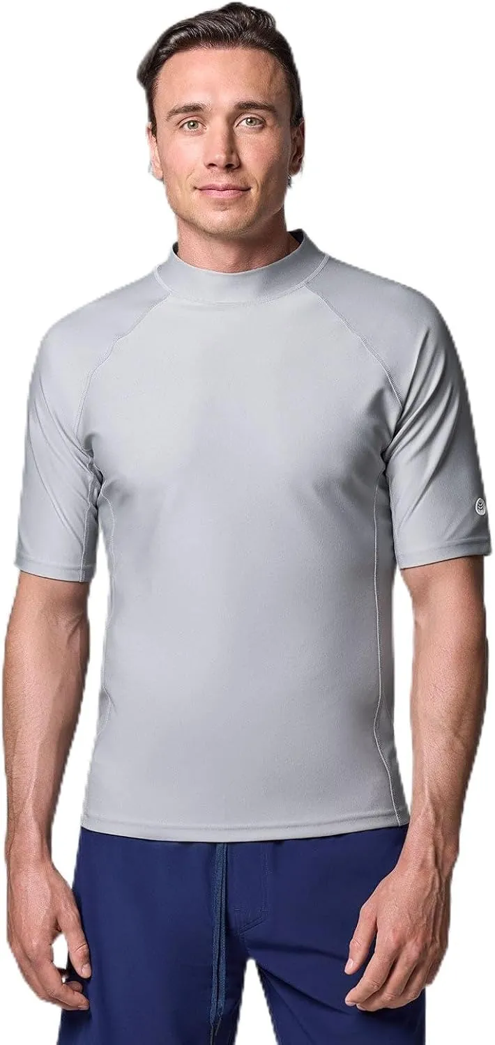 Coolibar UPF 50  Men's Tulum Short Sleeve Surf Rash Guard - Sun Protective