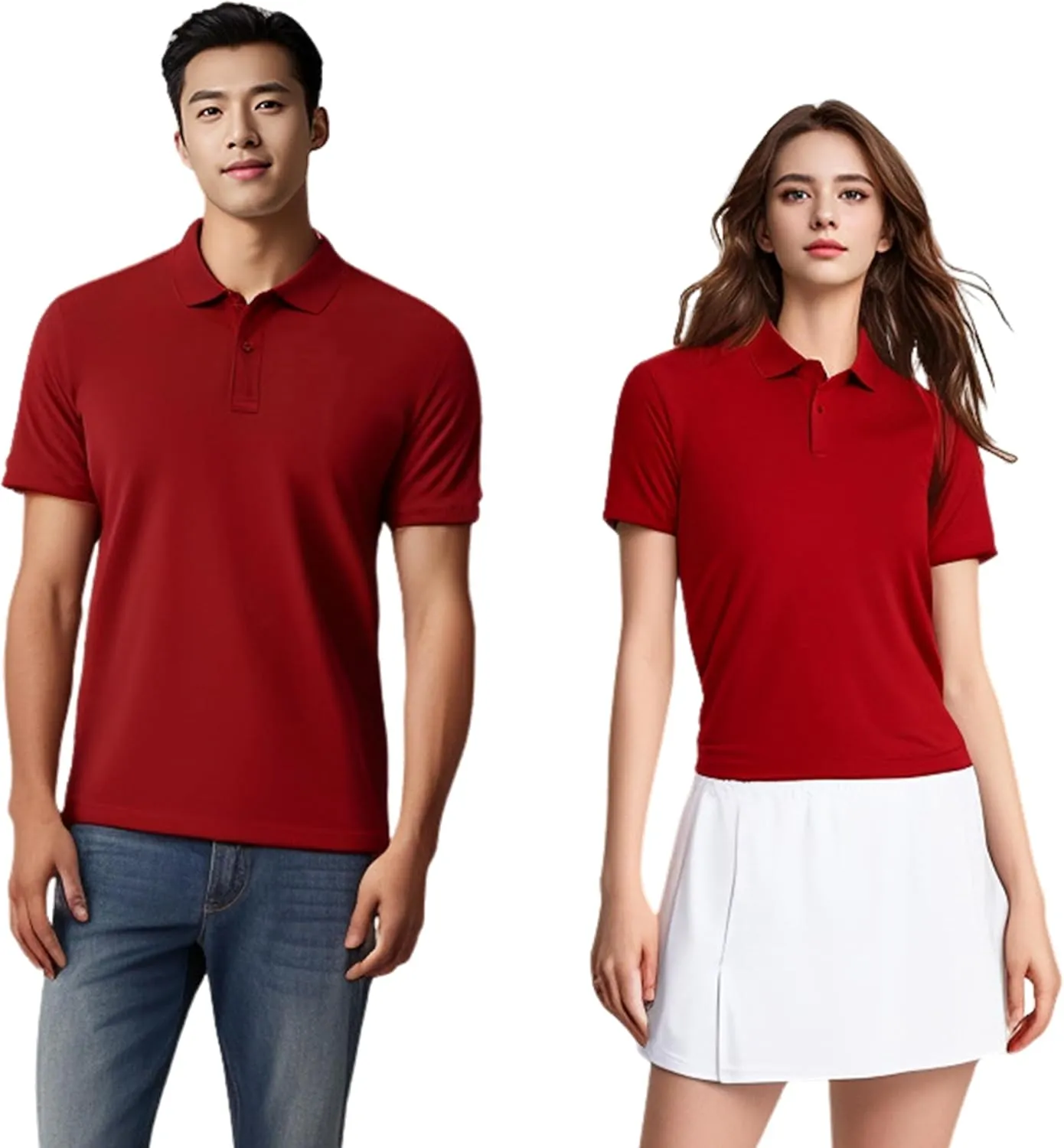Custom Polo Shirts for Men Design Your Own Golf Jersey Personalized Print/Embroidered Text