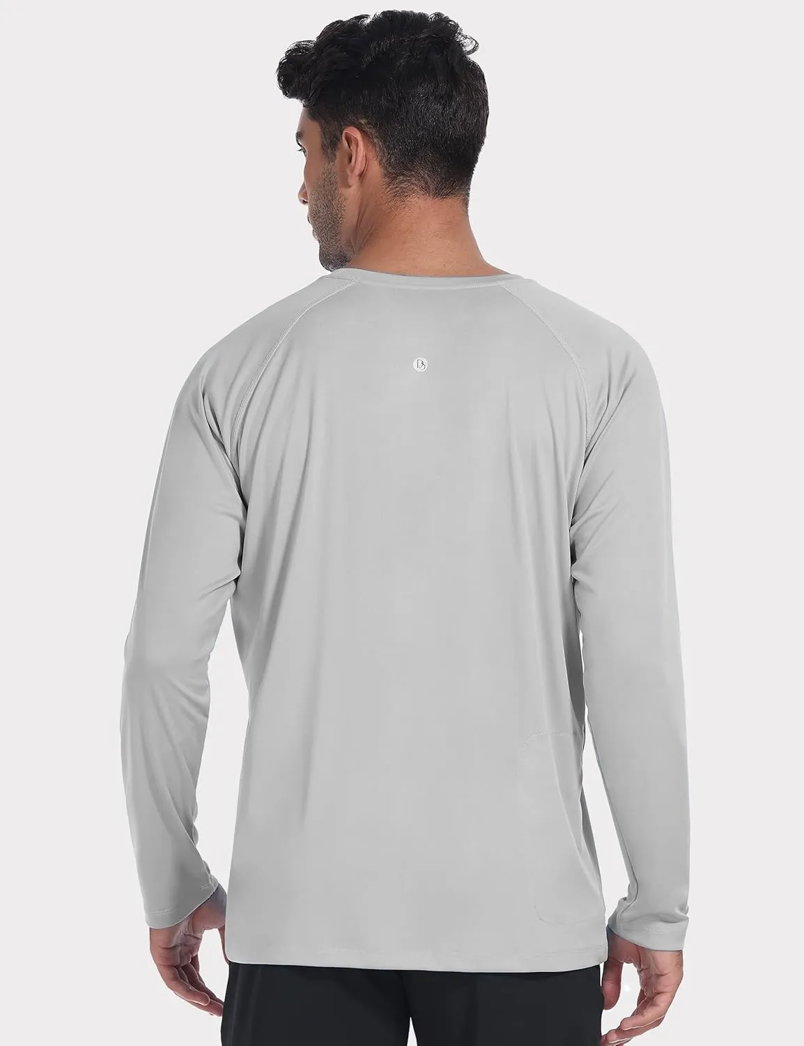Desol UPF 50  Rash Guard for Men with Pocket Swim Shirts, Quick Dry Long Sleeve UV Protection Fishing Surfing Beach T-Shirt