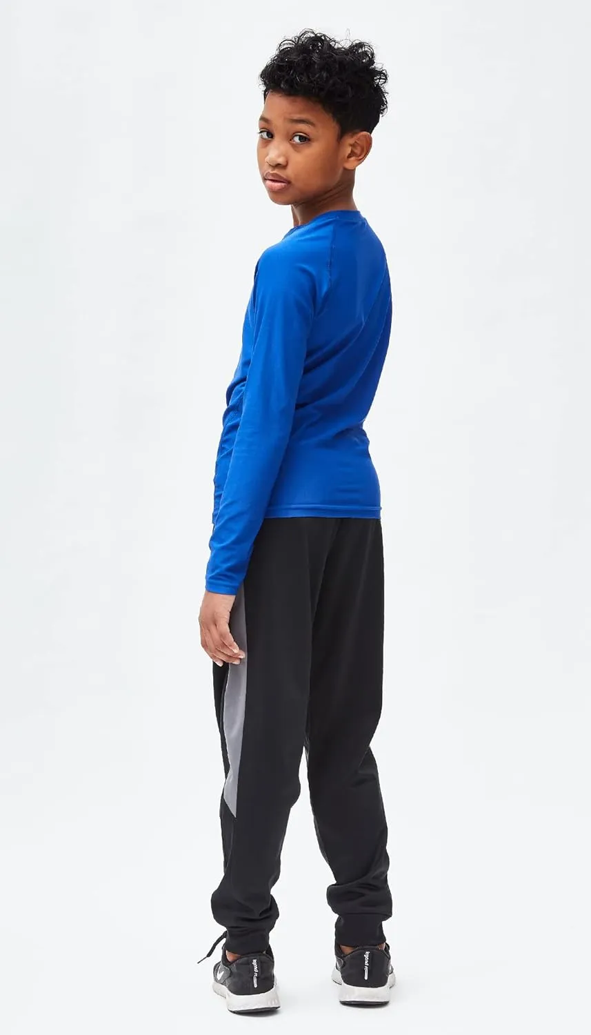 DEVOPS Youth Boys 2 or 3 Pack Compression Athletic Performance Baselayer Long Sleeve Shirts