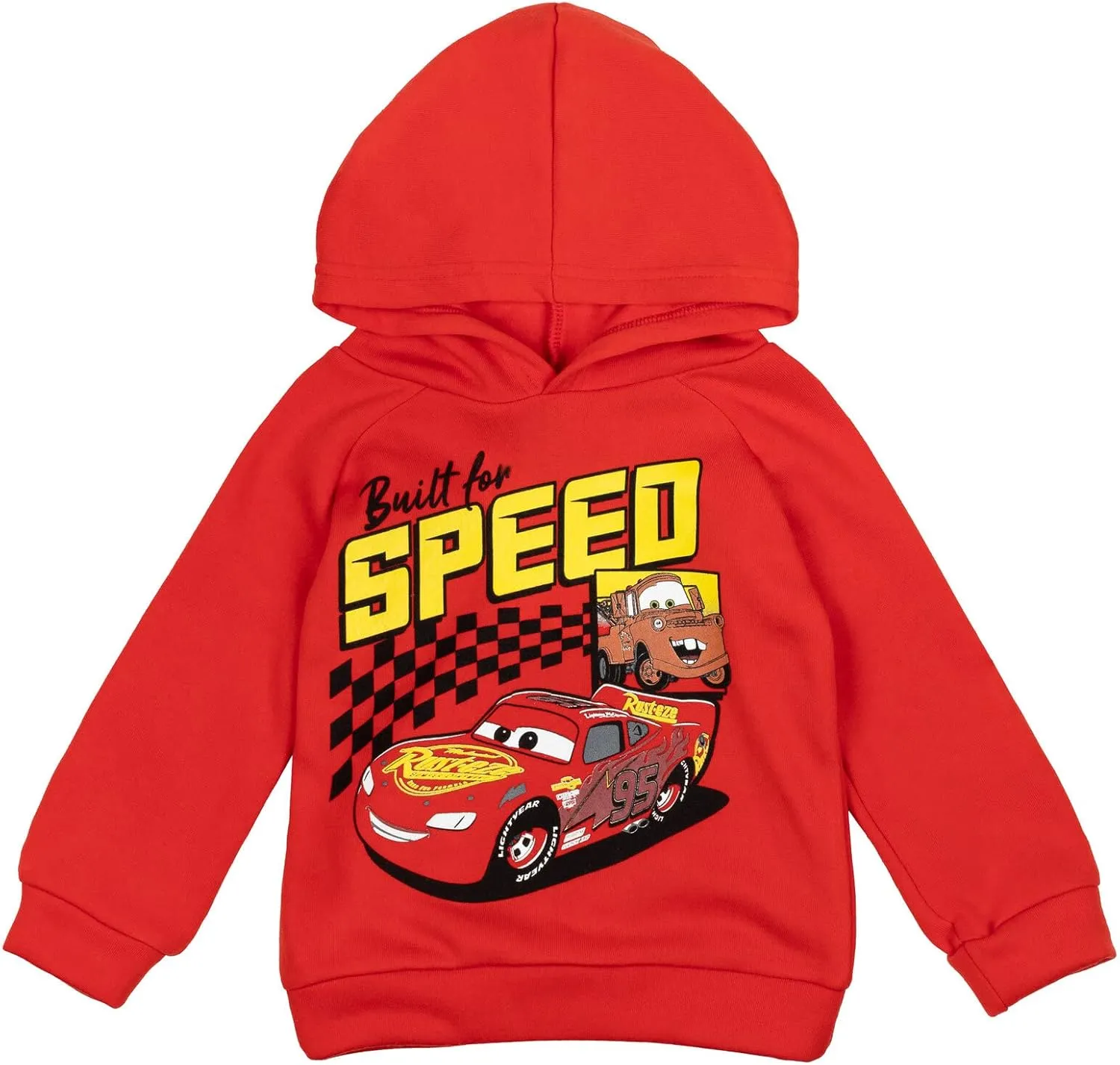 Disney Pixar Cars Lightning McQueen Fleece Pullover Hoodie and Pants Outfit Set Toddler to Big Kid