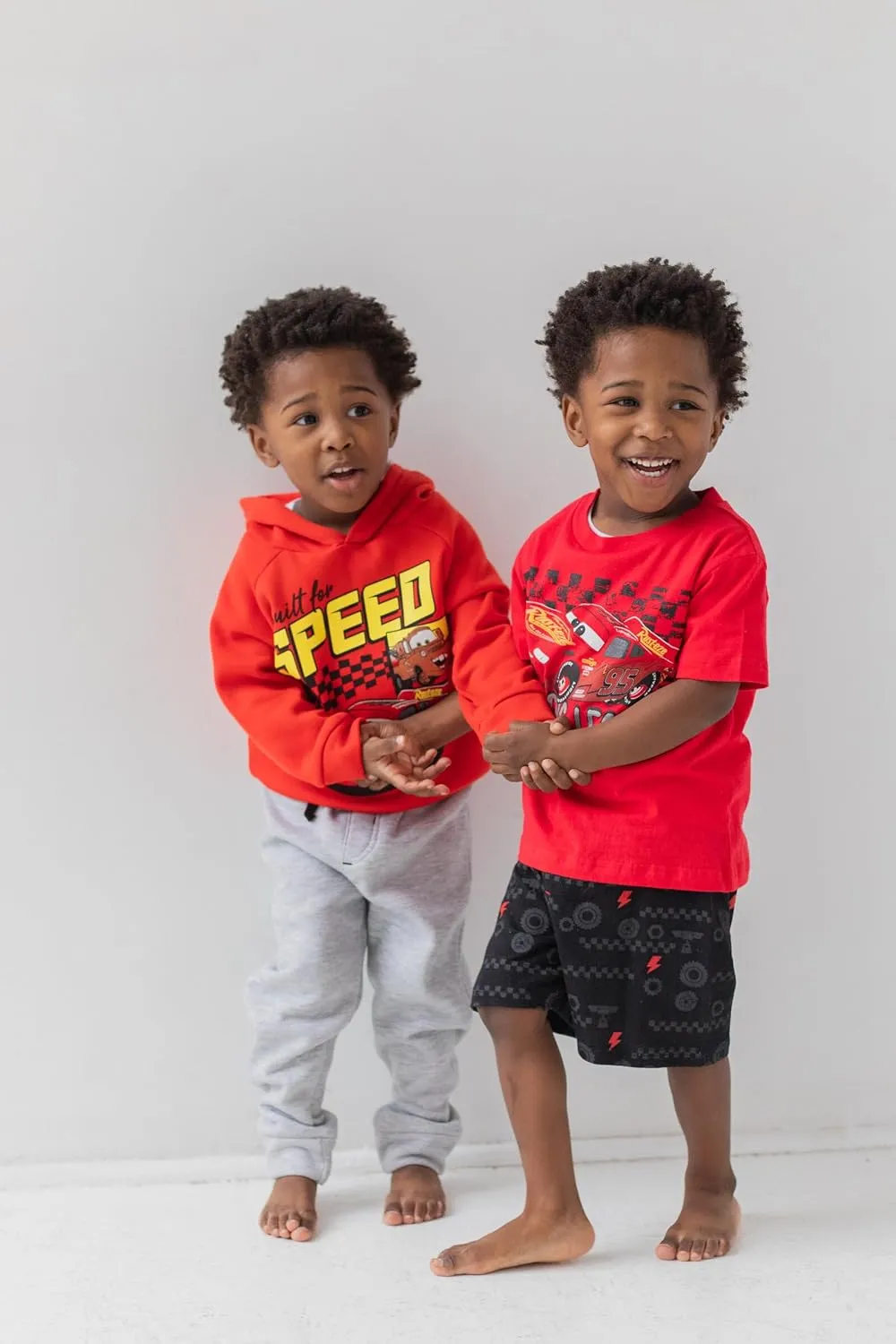 Disney Pixar Cars Lightning McQueen Fleece Pullover Hoodie and Pants Outfit Set Toddler to Big Kid