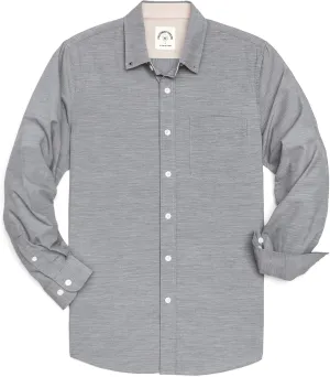 Dubinik Mens Button Down Long Sleeve Shirts 100% Cotton Plaid Casual Shirt with Pocket