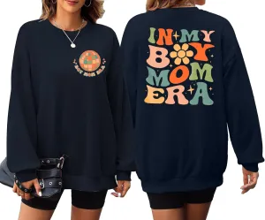 EGELEXY Mama Sweatshirt Boy Mom Shirts : Women Boy Mama Clothes Casual Mom Long Sleeve Pullover Tops