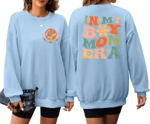 EGELEXY Mama Sweatshirt Boy Mom Shirts : Women Boy Mama Clothes Casual Mom Long Sleeve Pullover Tops