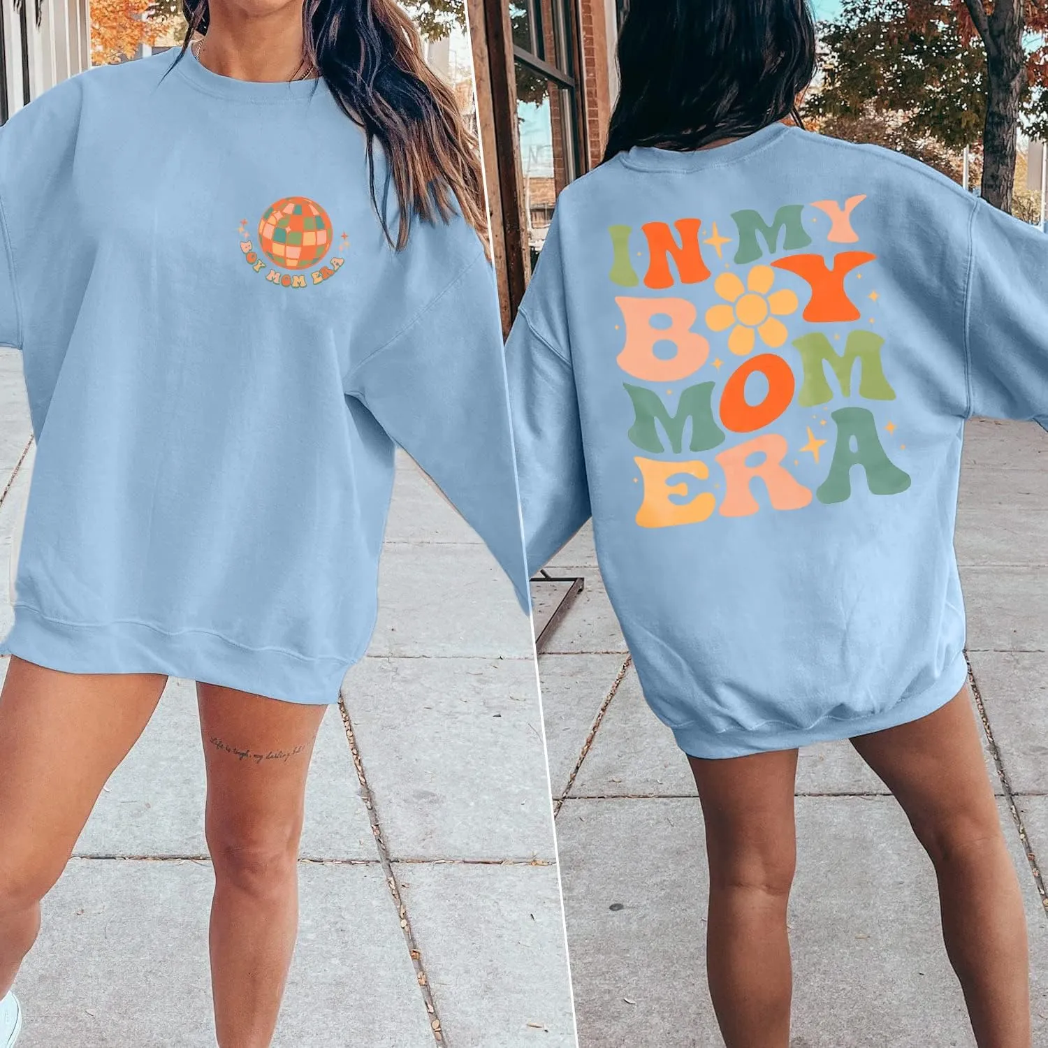 EGELEXY Mama Sweatshirt Boy Mom Shirts : Women Boy Mama Clothes Casual Mom Long Sleeve Pullover Tops