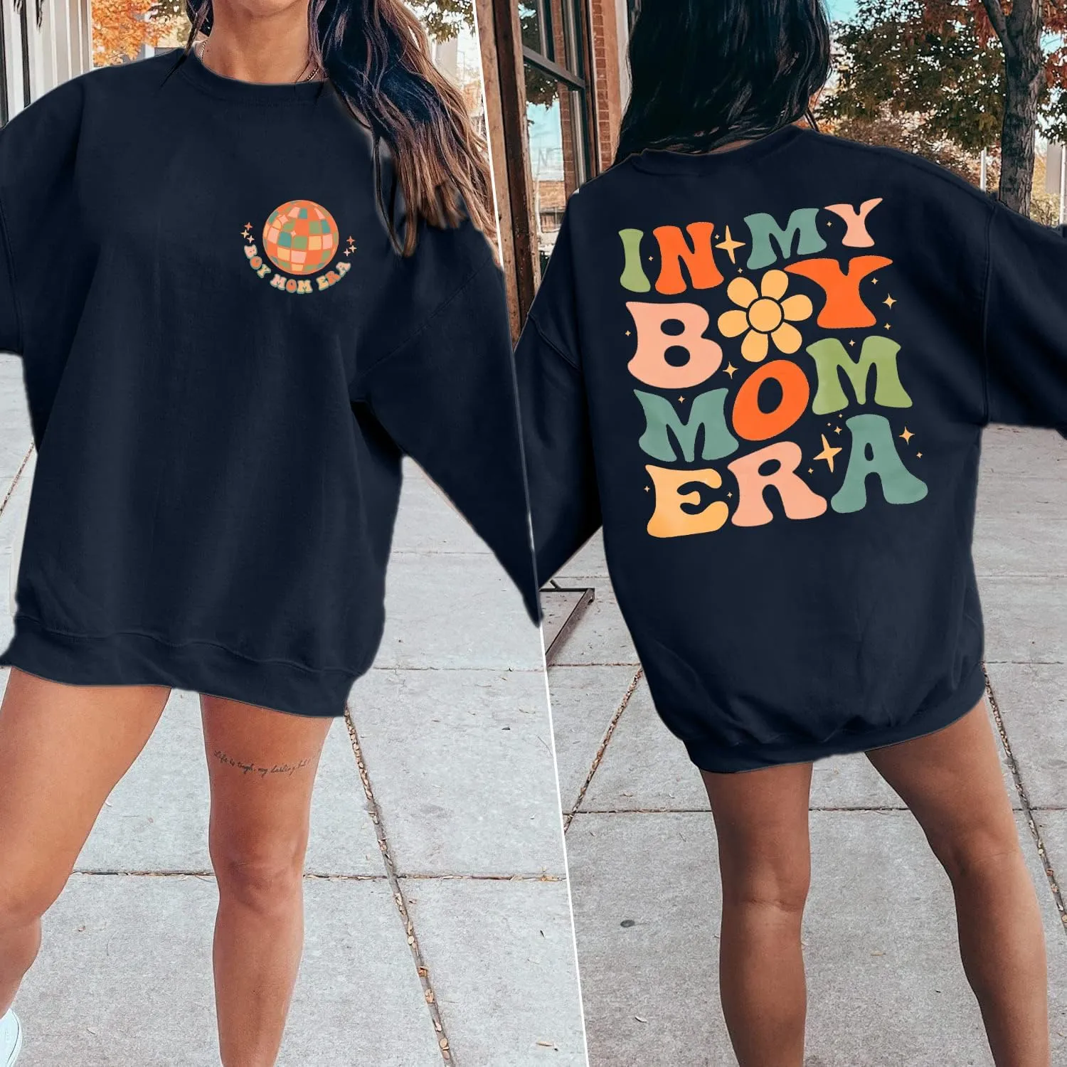 EGELEXY Mama Sweatshirt Boy Mom Shirts : Women Boy Mama Clothes Casual Mom Long Sleeve Pullover Tops