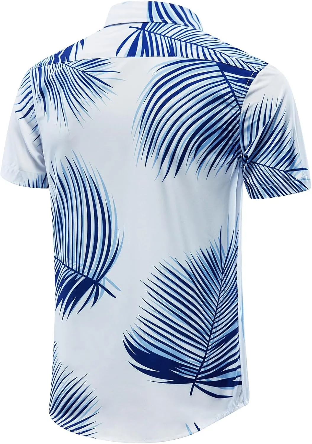 EUOW Men's Hawaiian Shirt Short Sleeves Printed Button Down Summer Beach Dress Shirts