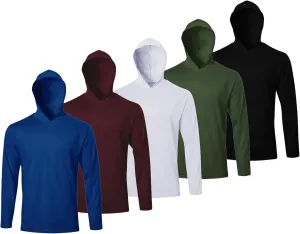 Fishing Hoodies for Men Athletic Lightweight Long Sleeve Shirts Pullover Workout Hoodies
