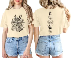 Flourish and Blotts Shirt Magical Shirts for Women Book Tshirt Wizard Costume Clothes