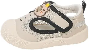 Girls Boys Sandals for Toddler Kids, Lightweight Summer Outdoor Play Shoes, Non-Slip Sole for WalkingBaby Mesh Sandals with Bear Design, Breathable Walking Shoes