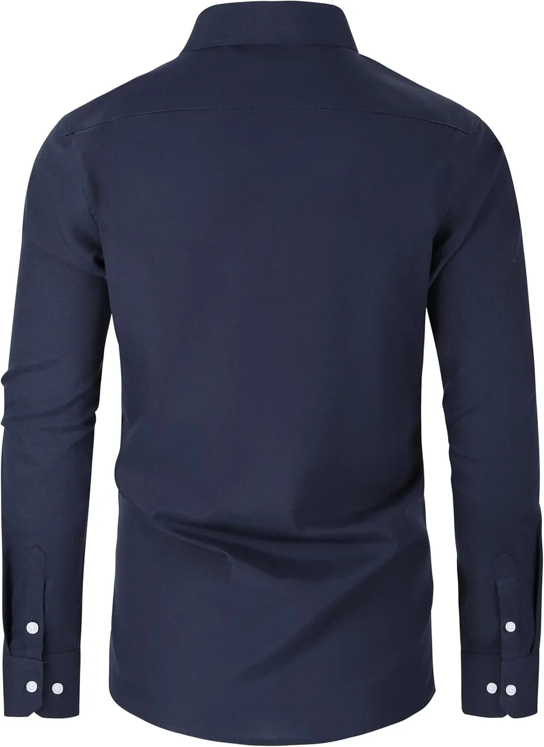 Grade 3.5 Wrinkle-Resistant Men's Lightweight Oxford Dress Shirts Long Sleeve Business Casual Pocket Shirt