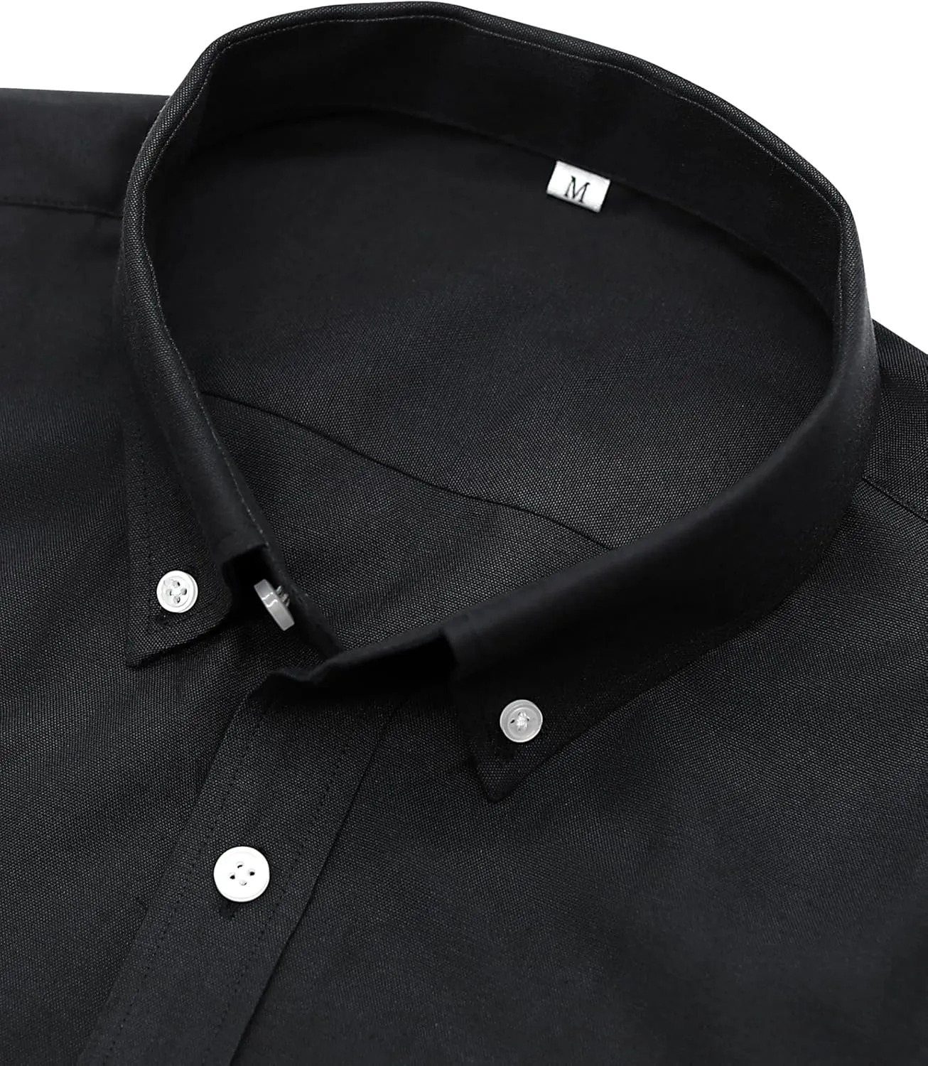 Grade 3.5 Wrinkle-Resistant Men's Lightweight Oxford Dress Shirts Long Sleeve Business Casual Pocket Shirt