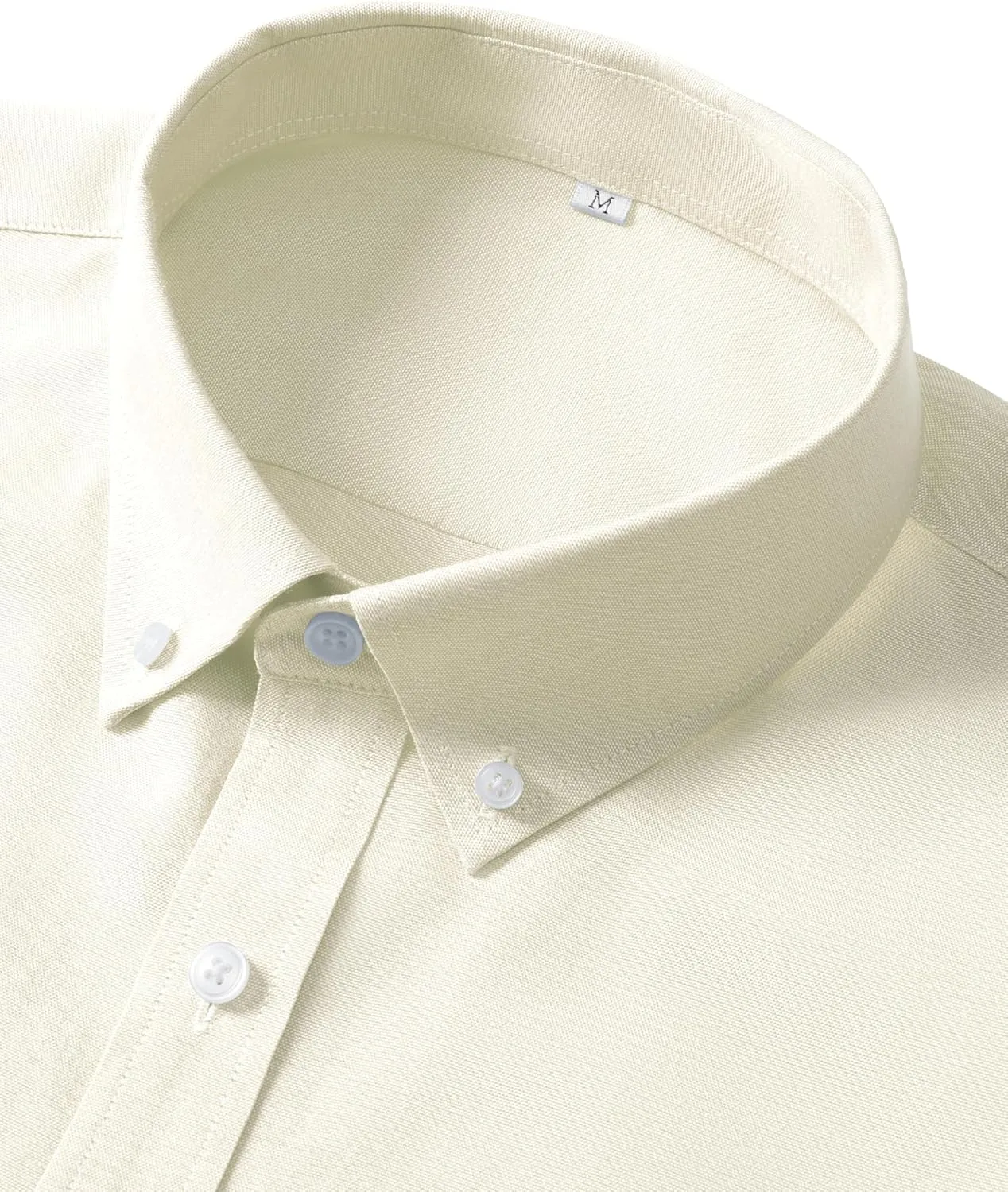 Grade 3.5 Wrinkle-Resistant Men's Lightweight Oxford Dress Shirts Long Sleeve Business Casual Pocket Shirt