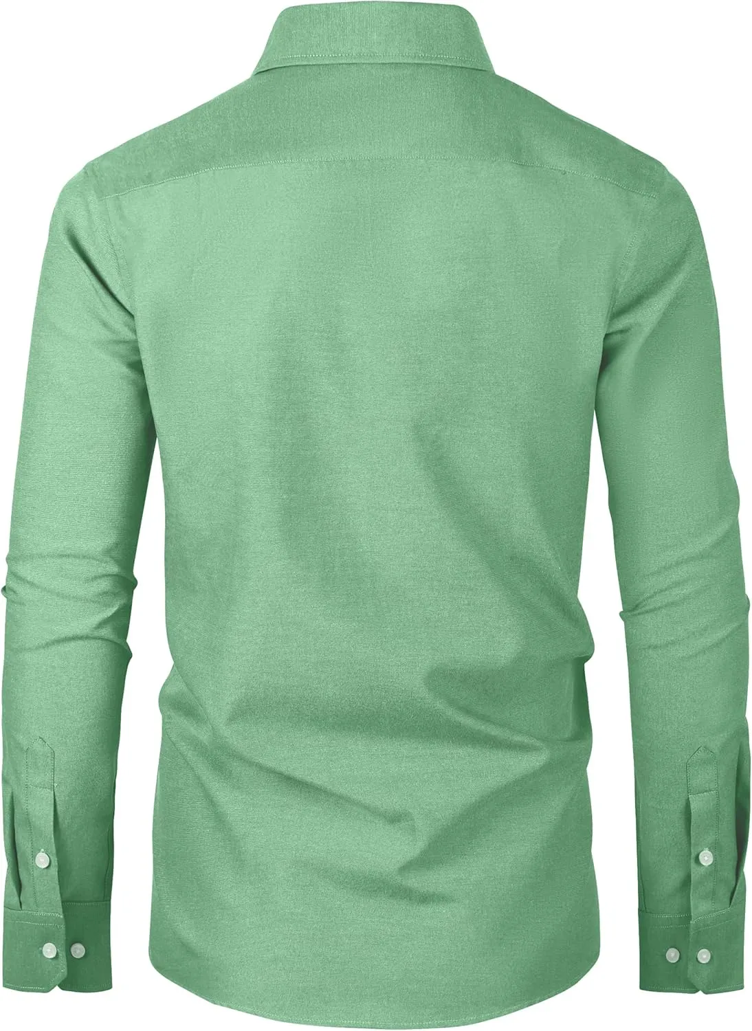 Grade 3.5 Wrinkle-Resistant Men's Lightweight Oxford Dress Shirts Long Sleeve Business Casual Pocket Shirt