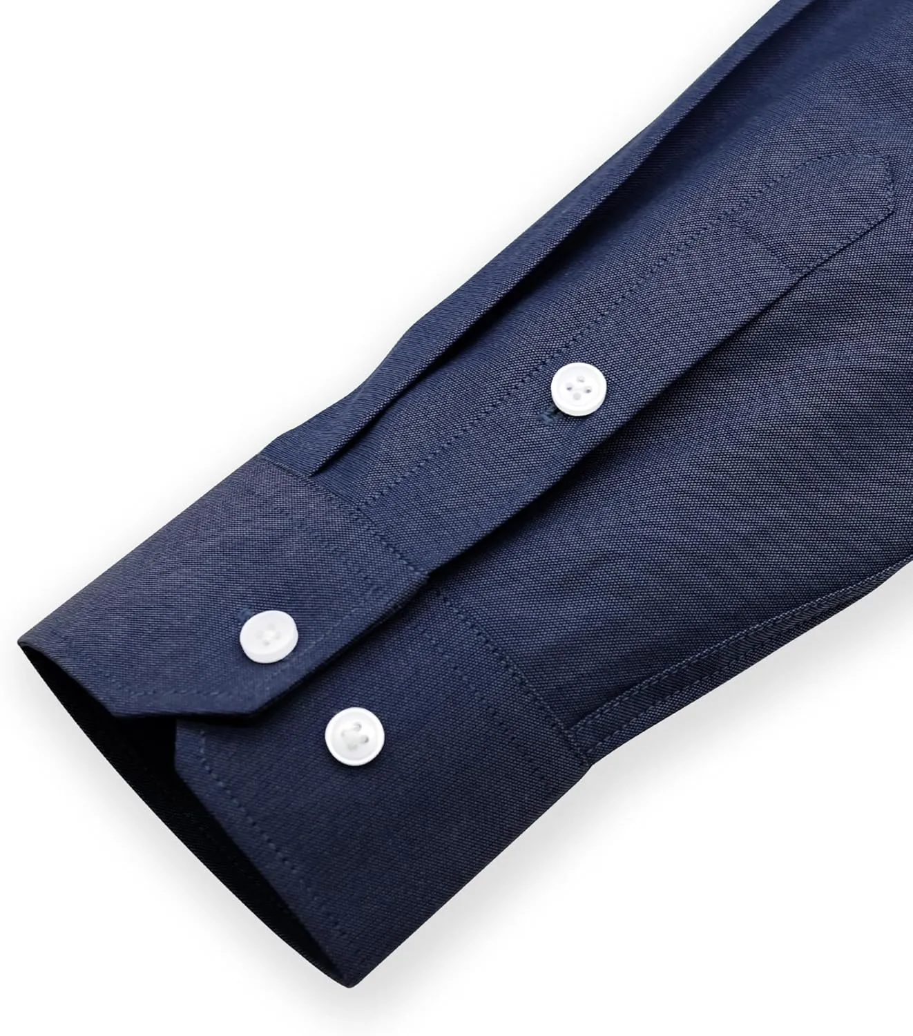 Grade 3.5 Wrinkle-Resistant Men's Lightweight Oxford Dress Shirts Long Sleeve Business Casual Pocket Shirt