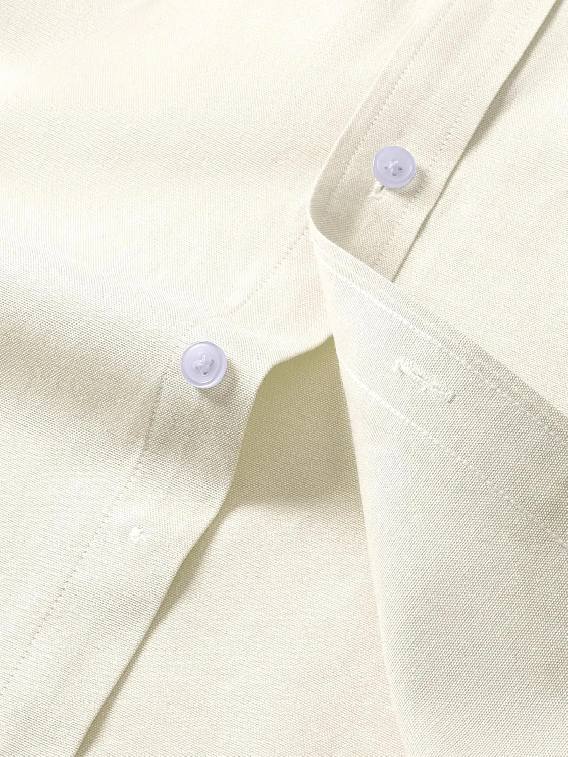 Grade 3.5 Wrinkle-Resistant Men's Lightweight Oxford Dress Shirts Long Sleeve Business Casual Pocket Shirt