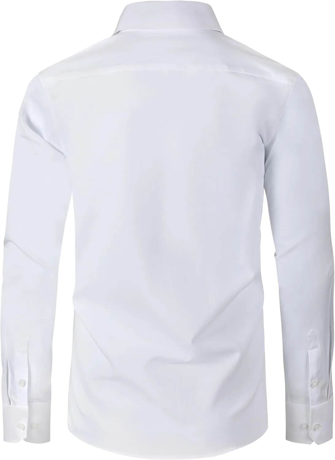 Grade 3.5 Wrinkle-Resistant Men's Lightweight Oxford Dress Shirts Long Sleeve Business Casual Pocket Shirt