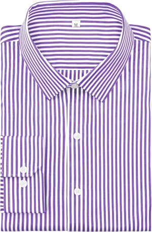 Grade 4 Wrinkle-Resistant Long Sleeve Striped Button-Down Shirt for Men Mens Dress Shirts