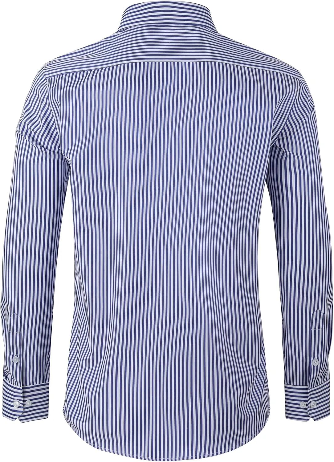 Grade 4 Wrinkle-Resistant Long Sleeve Striped Button-Down Shirt for Men Mens Dress Shirts