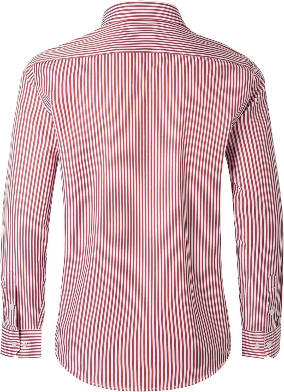 Grade 4 Wrinkle-Resistant Long Sleeve Striped Button-Down Shirt for Men Mens Dress Shirts