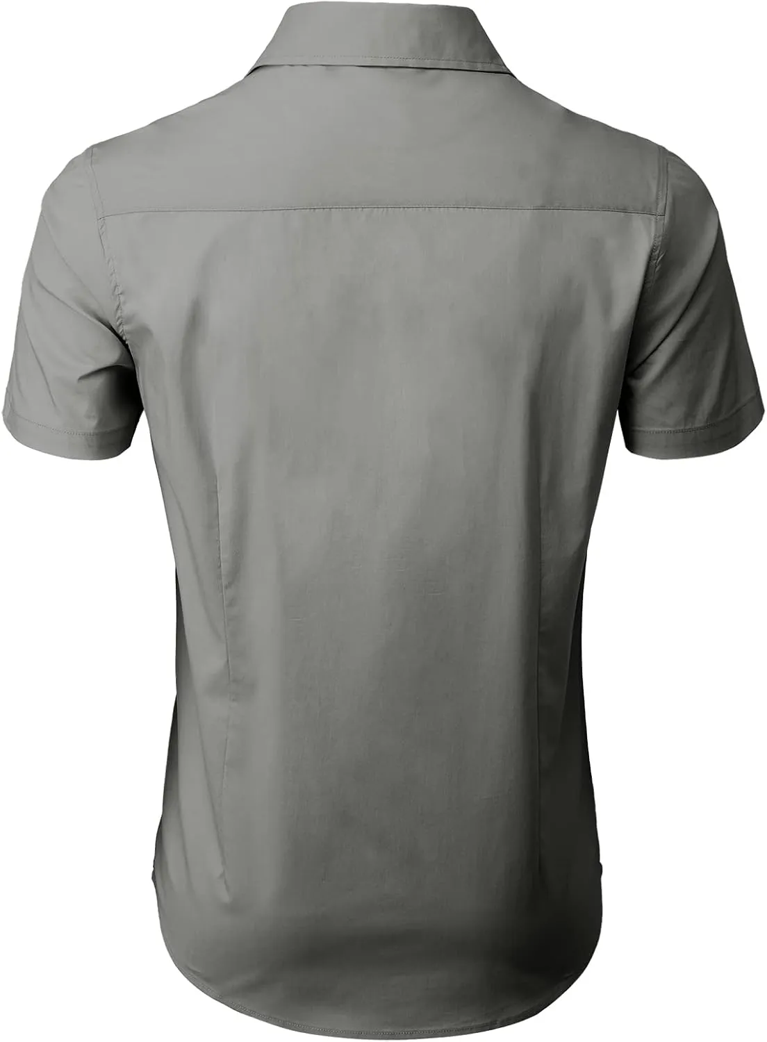 H2H Mens Slim Fit Short Sleeve Botton Down Shirts Casual Business Uniform